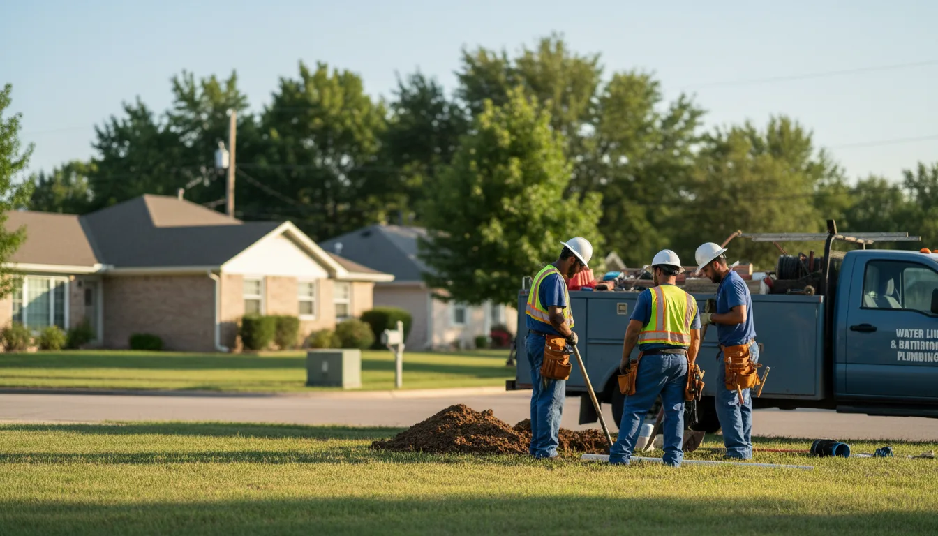 Residential water line and bathroom plumbing service in Bentley, MI